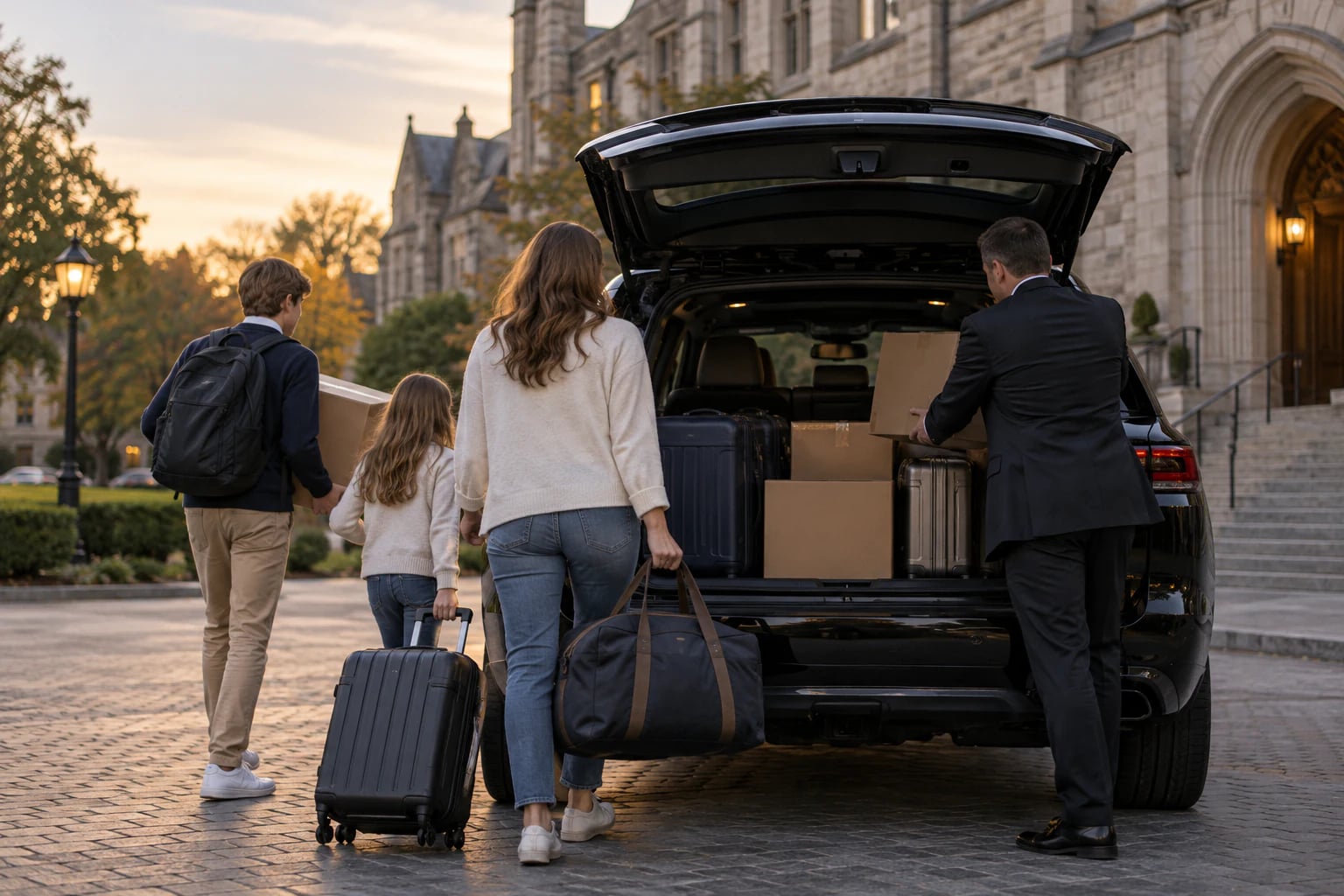 Limousine et voiture avec chauffeur à Evanston