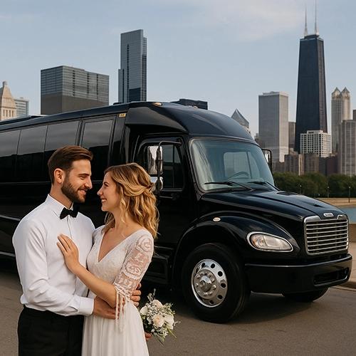 Limusina de boda en Chicago: elegante de principio a fin